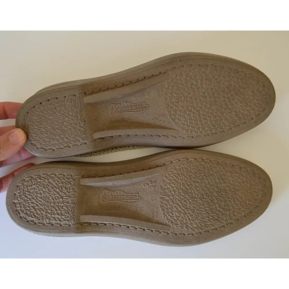 Woven Beige A'rcopedico Orthopedic Shoes